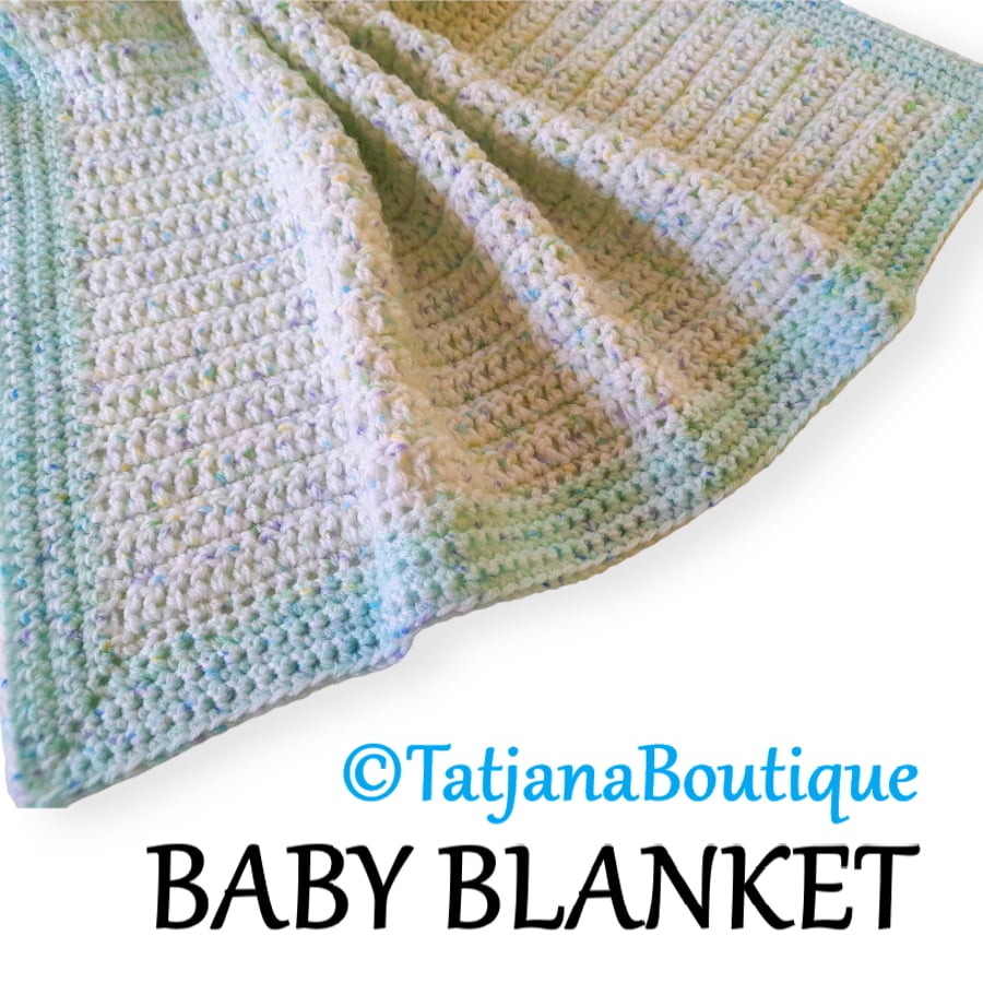Crochet Pattern Baby Blanket, Same Day Delivery... Folksy