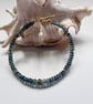 'A'A Grade Green Kyanite Gold Vermeil Sterling Silver Bracelet - Image 6