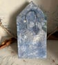 Paper mache sleeping hare under handmade quilt - Image 5