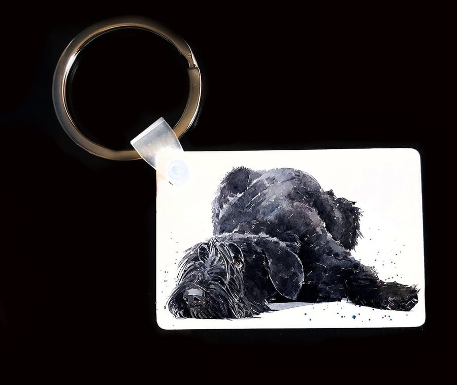 Giant Schnauzer Keyrings (Assorted) .Giant Schnauzer Art Keyring,Schnauzer Dog K