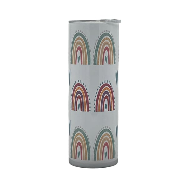 Boho Rainbow & Heart Tumbler