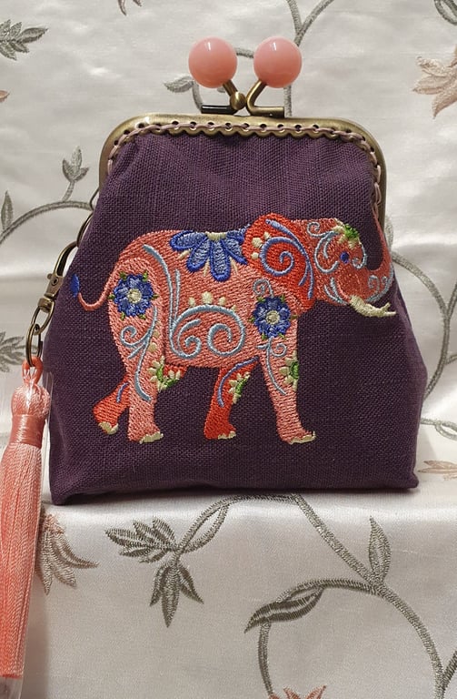 The Flower Power Elephant Coin Purse