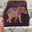 The Flower Power Elephant Coin Purse
