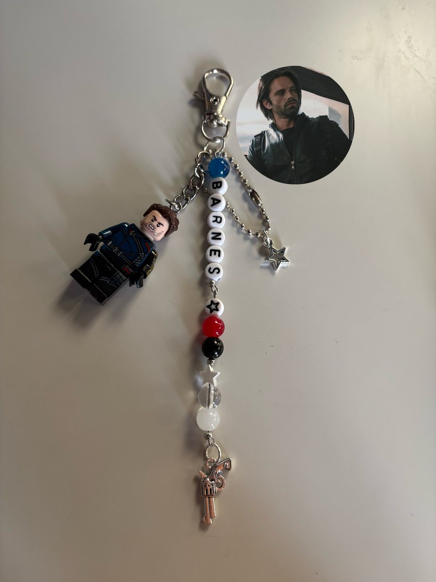 Bucky Barnes The Winter Soldier inspired handmade keychain