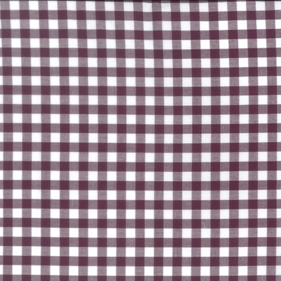 Aubergine Gingham Tablecloth 250 x 140cm OVAL 