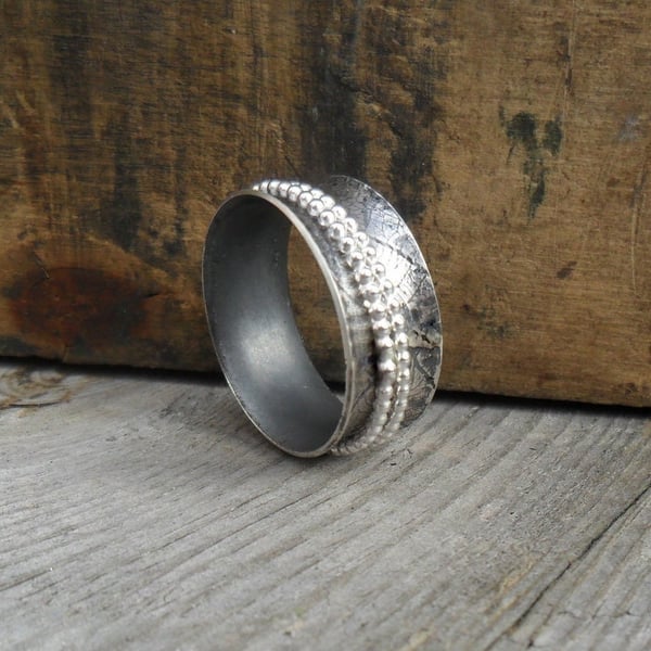 Sterling Silver Leaf Spinner Ring