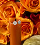 Handmade Sterling Silver Halloween Cobweb Stud Earrings - Image 4