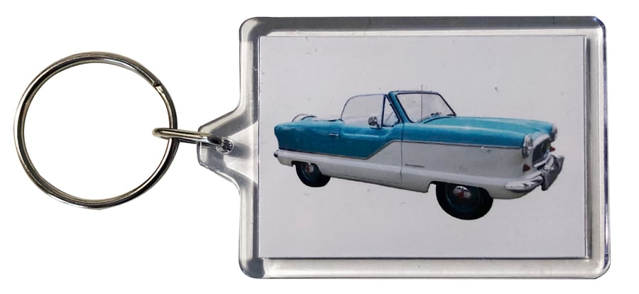 Nash Austin Metropolitan Convertible 1958 - Keyring with 50x35mm Insert