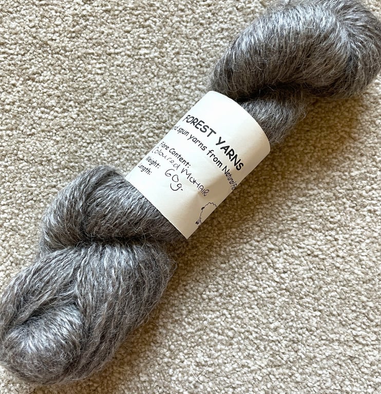 HANDSPUN KID MOHAIR, NATURAL COLOUR, 60g