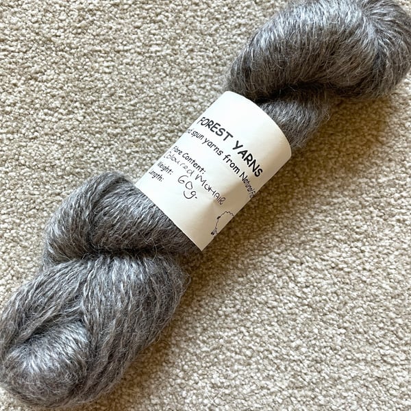 HANDSPUN KID MOHAIR, NATURAL COLOUR, 60g