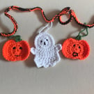 Halloween Bunting, crochet Halloween, crochet bunting, Halloween decoration