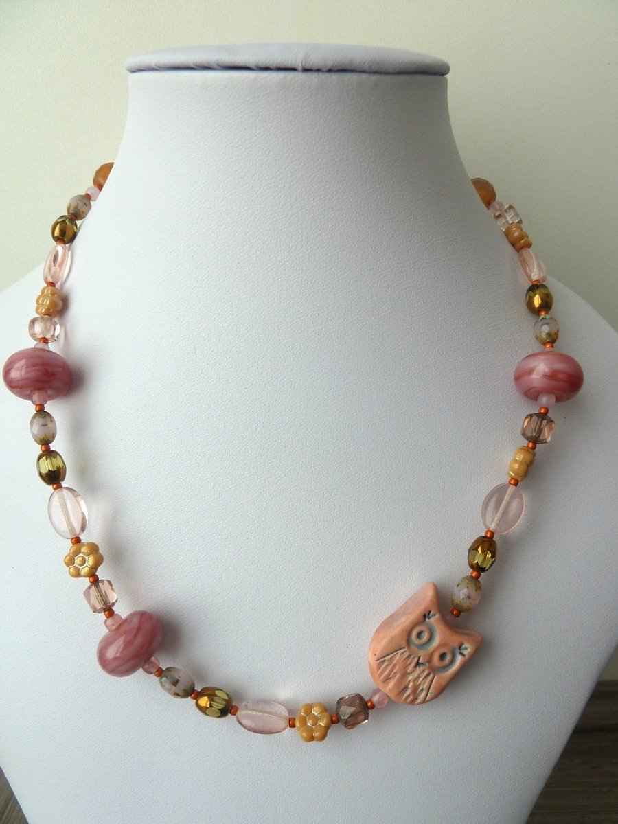 SALE owl necklace