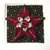 Star Fabric Christmas Greeting Card
