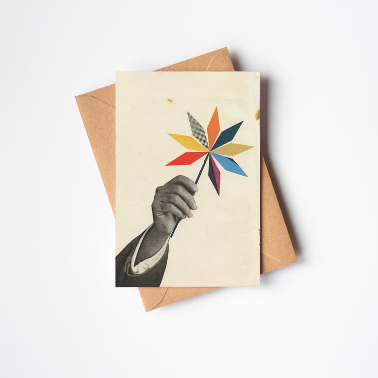 Abstract Flower Card - Summer