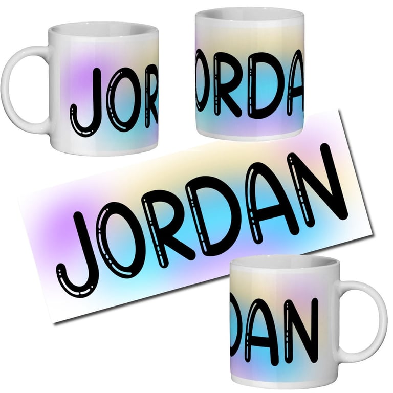 Personalized Rainbow Name Mug