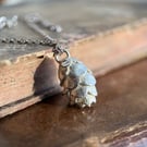 Sterling Silver Real Hemlock Cone Necklace 