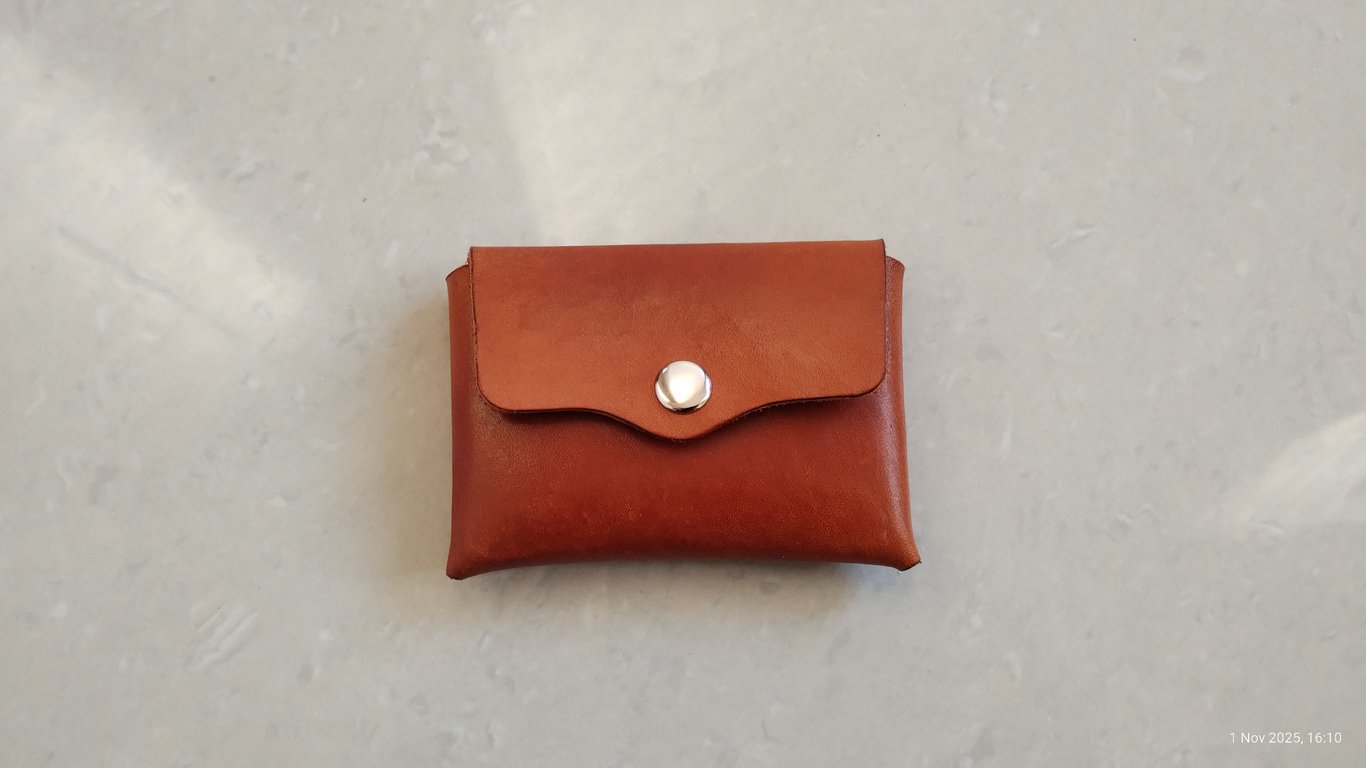 Hand Made Leather Coin Card Wallet Pouch
