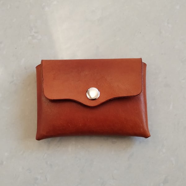 Hand Made Leather Coin Card Wallet Pouch