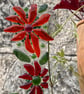 Red flower glass plant stake suncatcher - Image 2