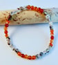 Carnelian And Dragon Vein Agate Bracelet - Handmade In Devon - Free UK P&P - Image 2