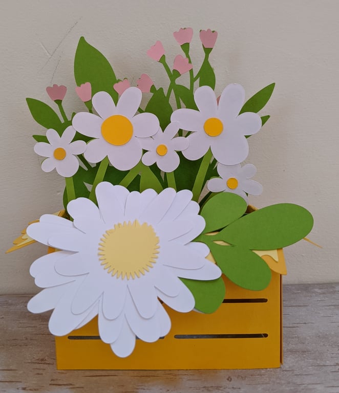 Springtime Flowers Pop Up Crate Card