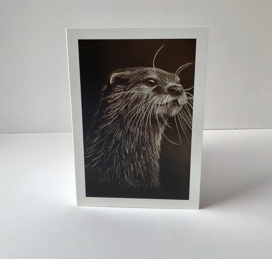 Otter Hand Drawn Card