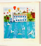 Tinside lido - Plymouth fused glass scene 