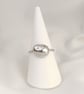 Sterling silver ring with silver pebble - Image 1