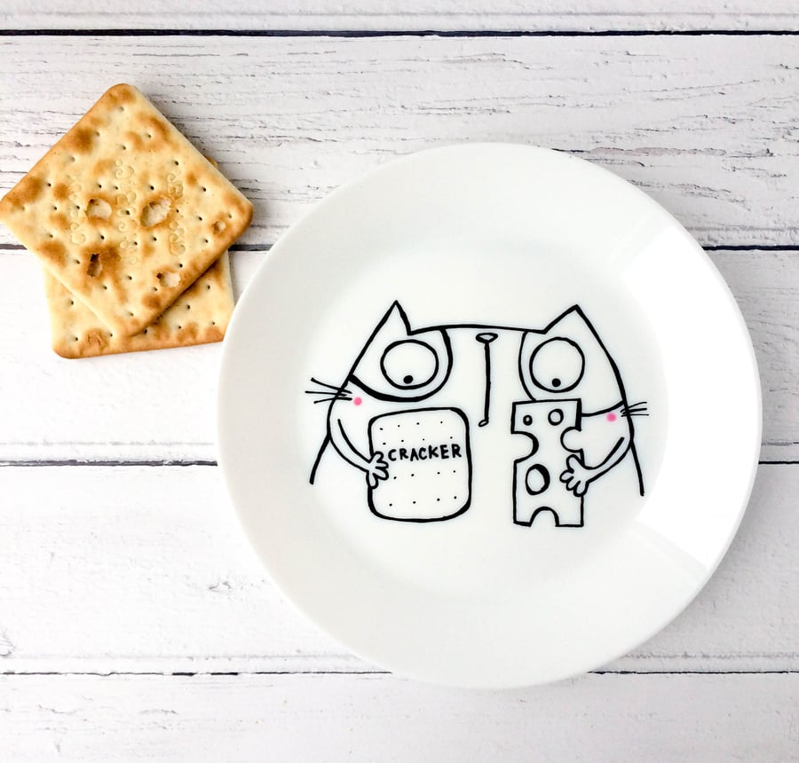 Kitty Cheese and Cracker plate 