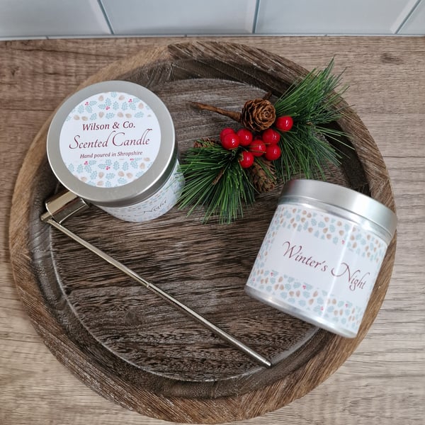Winter's Night Scented Candle 230g Musk Lavender Berries 