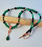 Onyx Necklace With Malachite Pendant, Anniversary, Birthday, Gifts For Her - Image 3