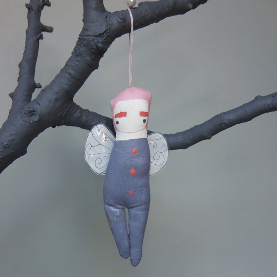 Hanging Textiles Fairy in Lilac