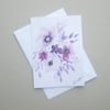 hand painted floral greetings card original art ( ref  FA95 D4 )