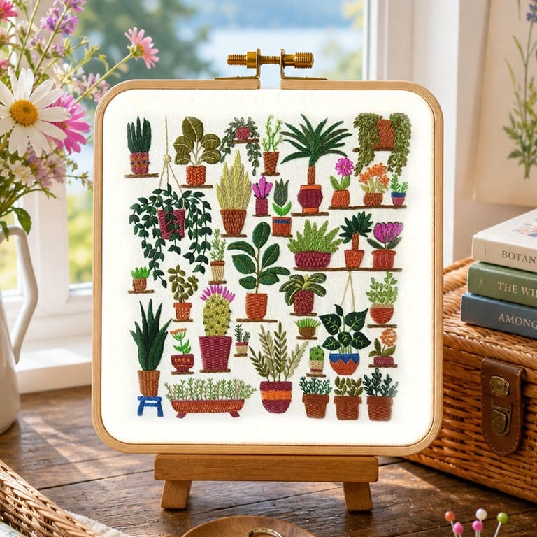 Plantopia, Hand Embroidery PDF Pattern