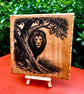 Lion wooden plaque. Handcrafted 