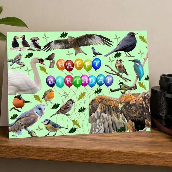 Bird Watchers Birthday Card A5 