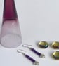 Sterling Silver Amethyst Heart Earrings - Image 4