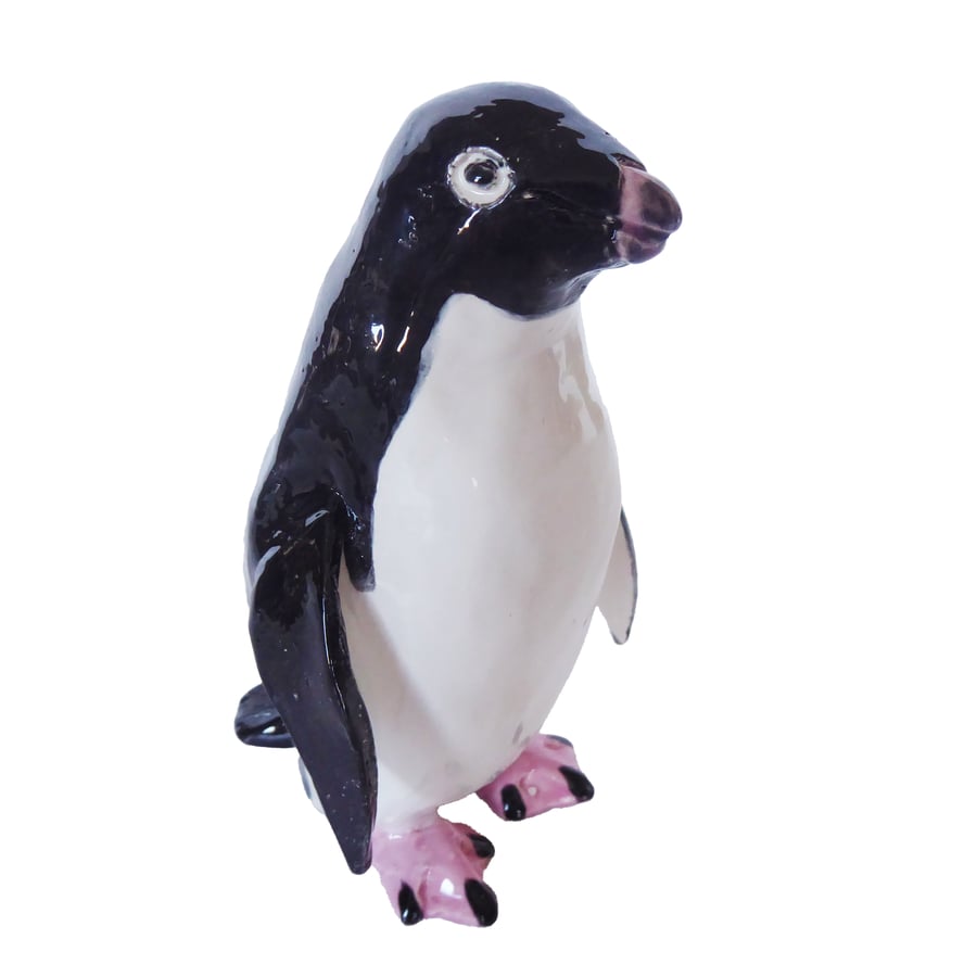 Penguin Ceramic Sculpture - Handmade