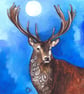Reindeer Paisley Handmade Christmas Card - Image 1