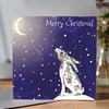 Merry Christmas Snowy Hare Christmas card