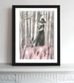 Illustration Art print, wolf art print, The Company of Wolves A3 Print - Image 2