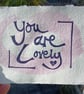 'You are Lovely', Mini Lino Print - Image 2
