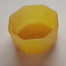 Octagonal yellow Trinket Pot 