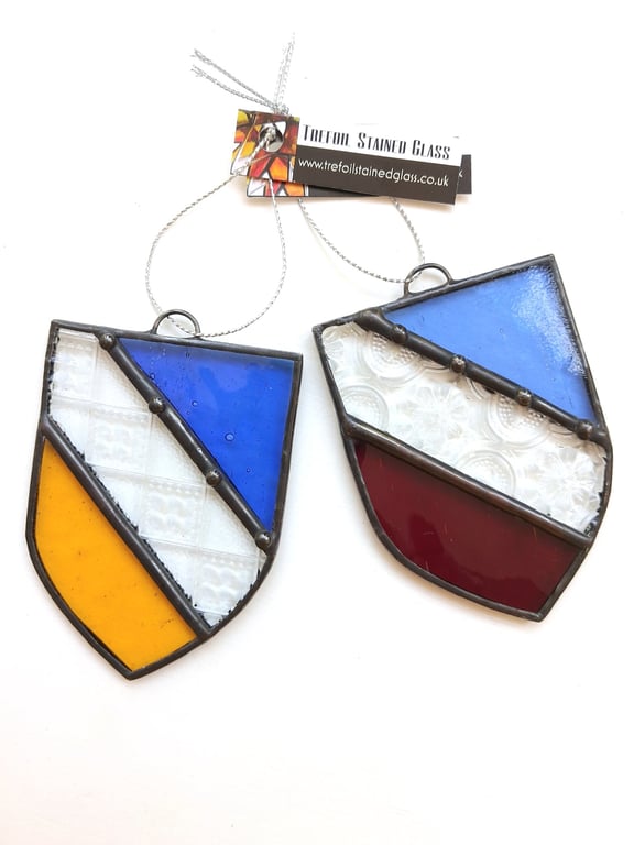 Stained Glass Medieval Coat of Arms Ornament