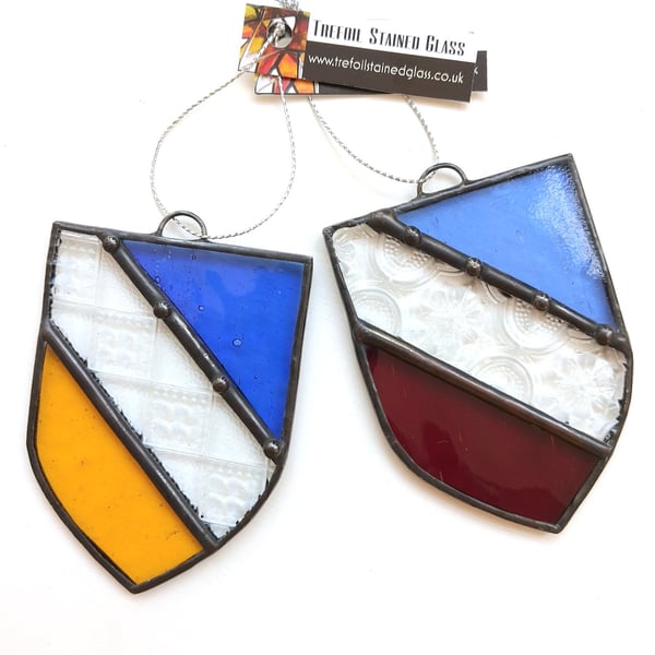 Stained Glass Medieval Coat of Arms Ornament
