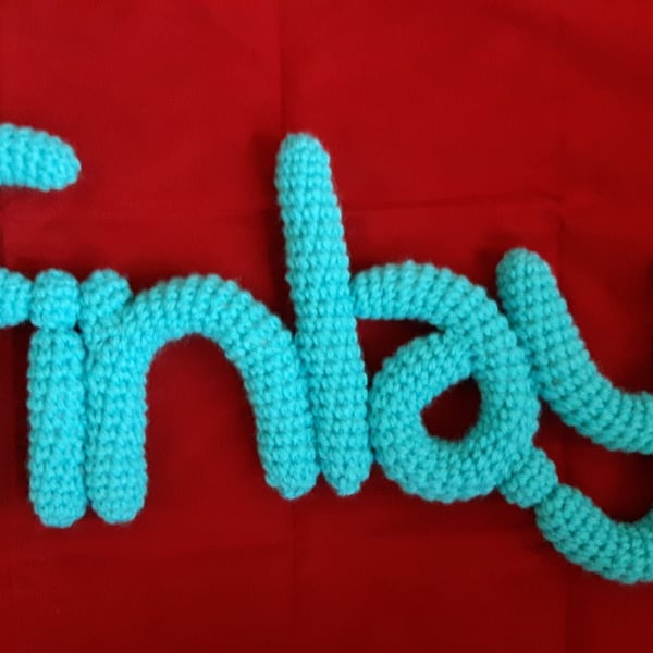 Your Name in Crochet! (6 letters) e.g ALEXIA, BARNEY, DANIEL, RACHEL