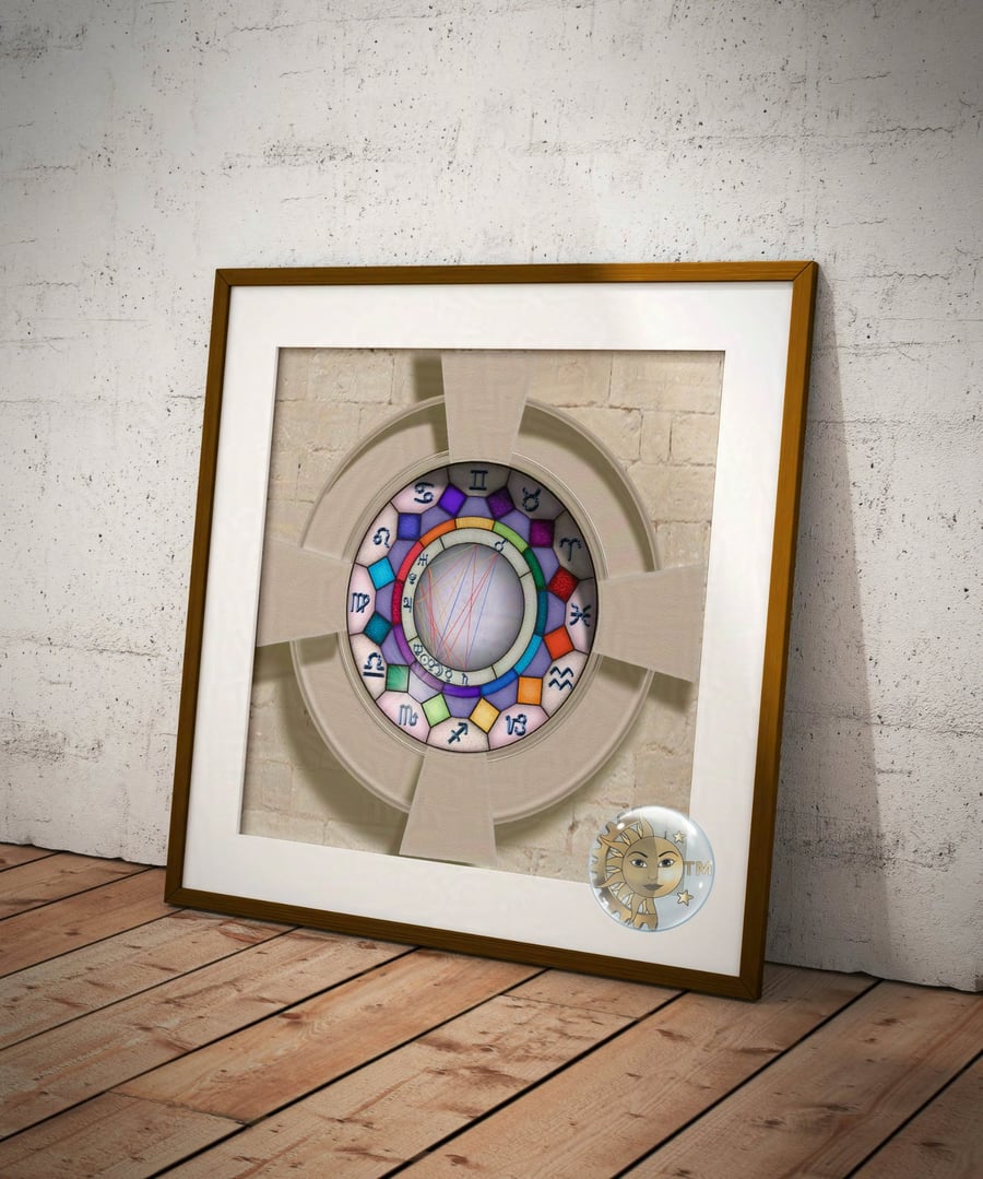 Personal Astrological Art - Customisable Stained Glass Effect Chart ...