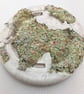Global 1 green round concrete textile wall plaque from recycled materials  - Image 2