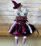 Witchy Moon Miniature Spun Cotton Art Doll - Image 3
