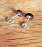 Red Abalone Studs, Small Paua Shell Earrings, Sterling Silver Jewellery - Image 6